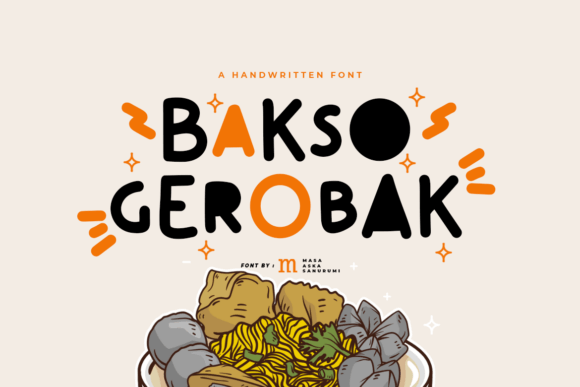 Bakso Gerobak Font for Business Branding