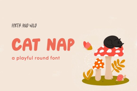 Cat Nap Font for Handmade Projects