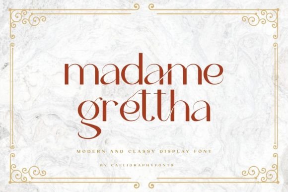 Madame Grettha: A Serene Display Font for Editorial Elegance