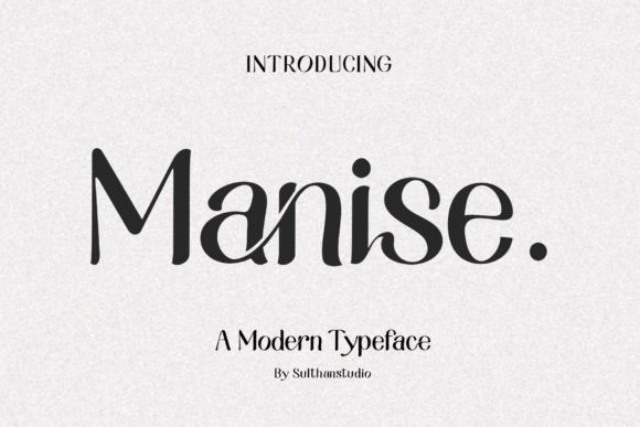 Manise: A Modern Display Font for Editorial Design
