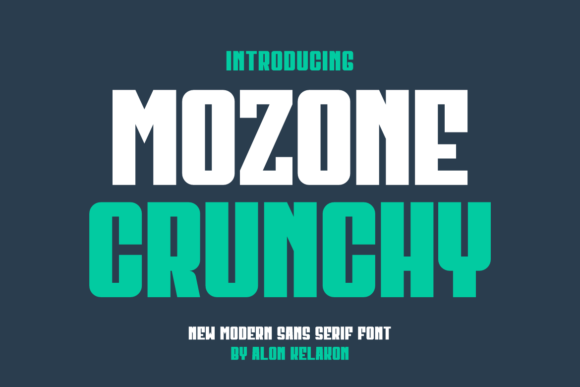Mozone Crunchy: A Modern Display Font for Digital Creativity