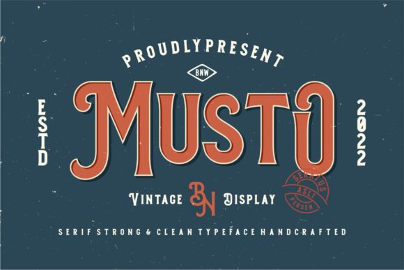 Musto: A Vintage-Inspired Display Font for Editorial Projects