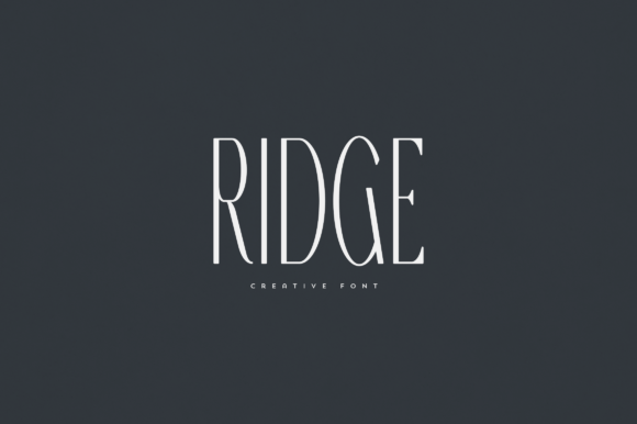 Ridge Font for Editorial Design and Branding