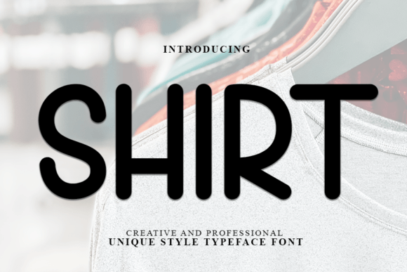 Shirt Font for Handmade and Commercial Crafts