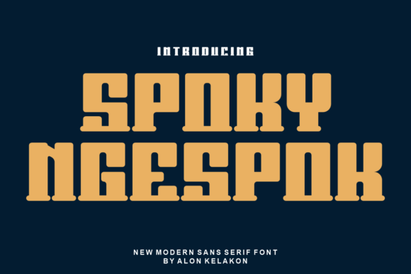 Spoky Ngespok: A Modern Display Font for Editorial Design