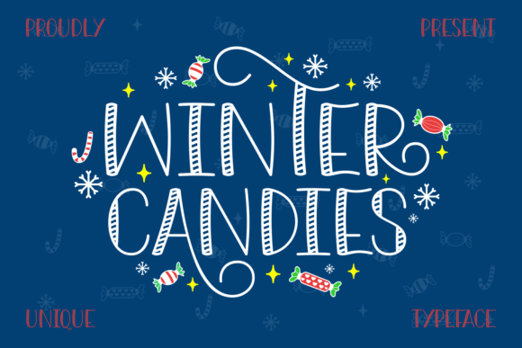 Winter Candies Font for Festive Branding